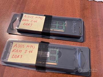 2 memorie RAM da 2GB ddr3 Asus N71J