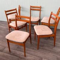 Set di 6 sedie anni 60 in stile scandinavo