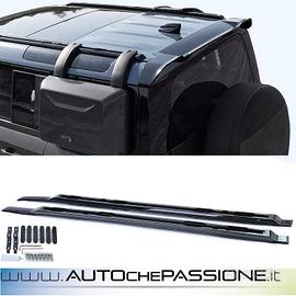 Portapacchi in alluminio nero per Land Rover Defen