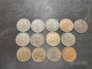 Monete 2 centesimi Regno d’Italia