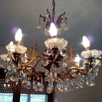 Lampadario a gocce anni 60