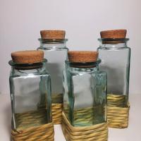 Set di 4 barattoli da cucina in vetro trasparente