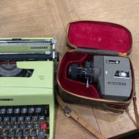 Macchina da scrivere e cinepresa vintage