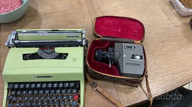 Macchina da scrivere e cinepresa vintage