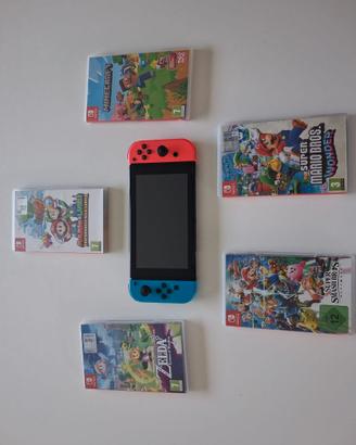 nintendo switch + accessori e giochi