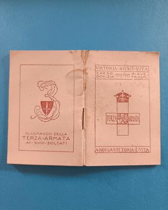 LIBRETTO TERZA ARMATA REGIO ESERCITO ITALIA 1929