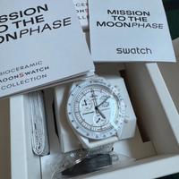 Omega Swatch Mission to the Moon Snoopy white