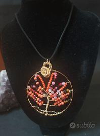 collana,ciondolo,alberi della vita cristalli 