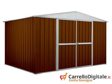 Box in lamiera di Acciaio 360x260cm legno scuro