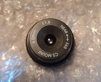 Obbiettivo  cs mount 6.0 mm F1,8