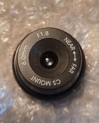 Obbiettivo  cs mount 6.0 mm F1,8