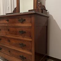 Comò Antico con Specchiera e Marmo - Fine '800