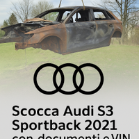 Audi S3 Sportback 2021 scocca con documenti e VIN