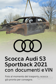 Audi S3 Sportback 2021 scocca con documenti e VIN