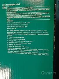aspira soffia sminuzza foglie 