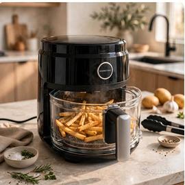 Friggitrice ad Aria GOURMETmaxx Vetro 3,3L Nuova