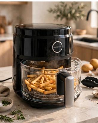 Friggitrice ad Aria GOURMETmaxx Vetro 3,3L Nuova