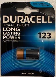 Batteria duracell 123 Lithium