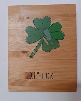 🍀 Quadro D.I.Y. Luck – fatto a mano
