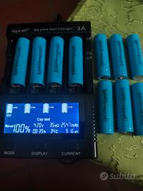 Set 10 batterie 18650 litio 2500mah