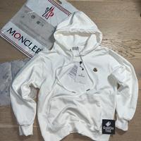 Felpa Moncler bianca con cappuccio