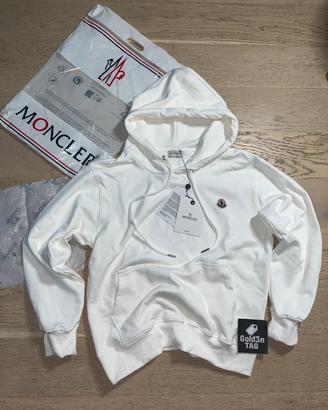 Felpa Moncler bianca con cappuccio