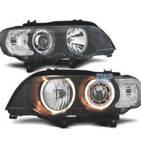 FARI XENON BMW X5 E53 99-03 ANGEL EYES FONDO NERO
