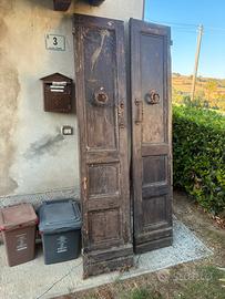 Portone ingresso legno massello
