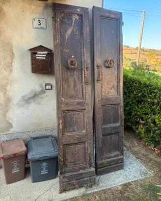 Portone ingresso legno massello