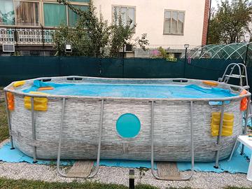 Piscina fuori terra bestway ovale steel swim