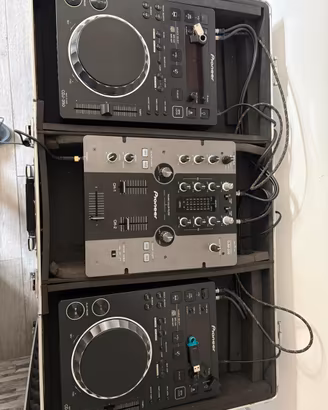 Set DJPioneer 2 CDJ-350+mixerDJM-250+cuffie EIKON