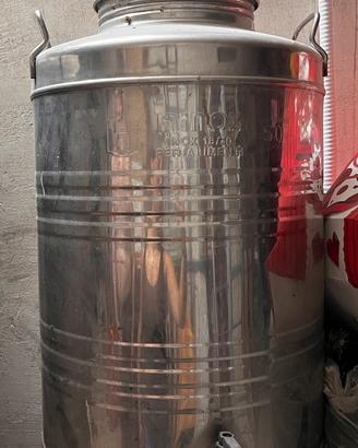 Recipiente acciaio inox per olio 50 litri