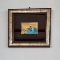 Piccolo Dipinto Decorativo con Cornice Dorata