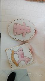 bomboniera nascita in porcellana bimba