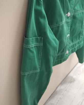  giacca jeans verde 