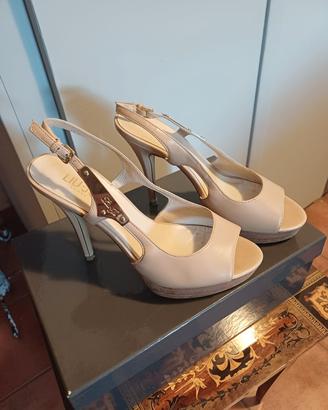 scarpe Liu-Jo beige tg 37 tacco