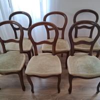 Sedie antiquariato set da 6