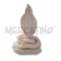 SCULTURA COBRA ALABASTRO BIANCO GRECIA