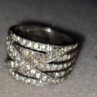 anello argento brillantinato 925