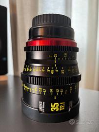Ottica cine 35mm T2.1 in perfette condizioni