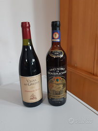 Bottiglie Vigna del Greppo e Nobile Monte Pulciano