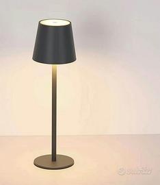 Lampada da tavolo Led touch Nera 