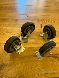 Set di 4 ruote per mobile carrello