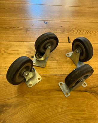 Set di 4 ruote per mobile carrello