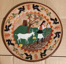 3  piatti vintage artigianato sardo