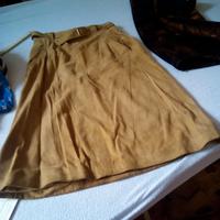 Gonna scamosciata color cammello T42/44
