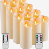 Kit 12 candele a batteria con luce LED + 2 comandi