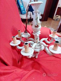 Lampadario in ceramica di Capodimonte. Perfetto