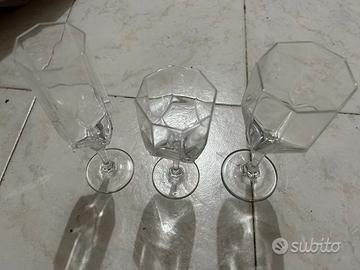 Bicchieri cristallo vino acqua e flute