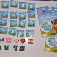 Punti, toppe adesive e giornaletto Minecraft Conad